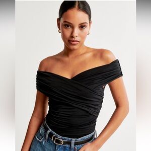 Abercrombie Off-The-Shoulder Ruched Wrap
Top